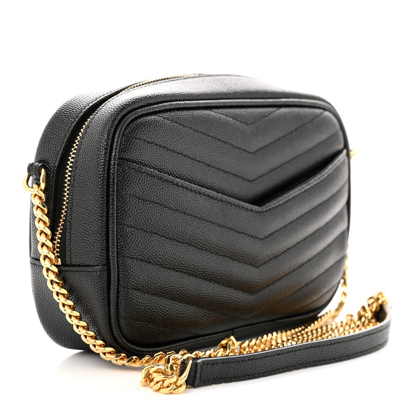 Grain De Poudre Matelasse Monogram Mini Lou Camera Bag Black