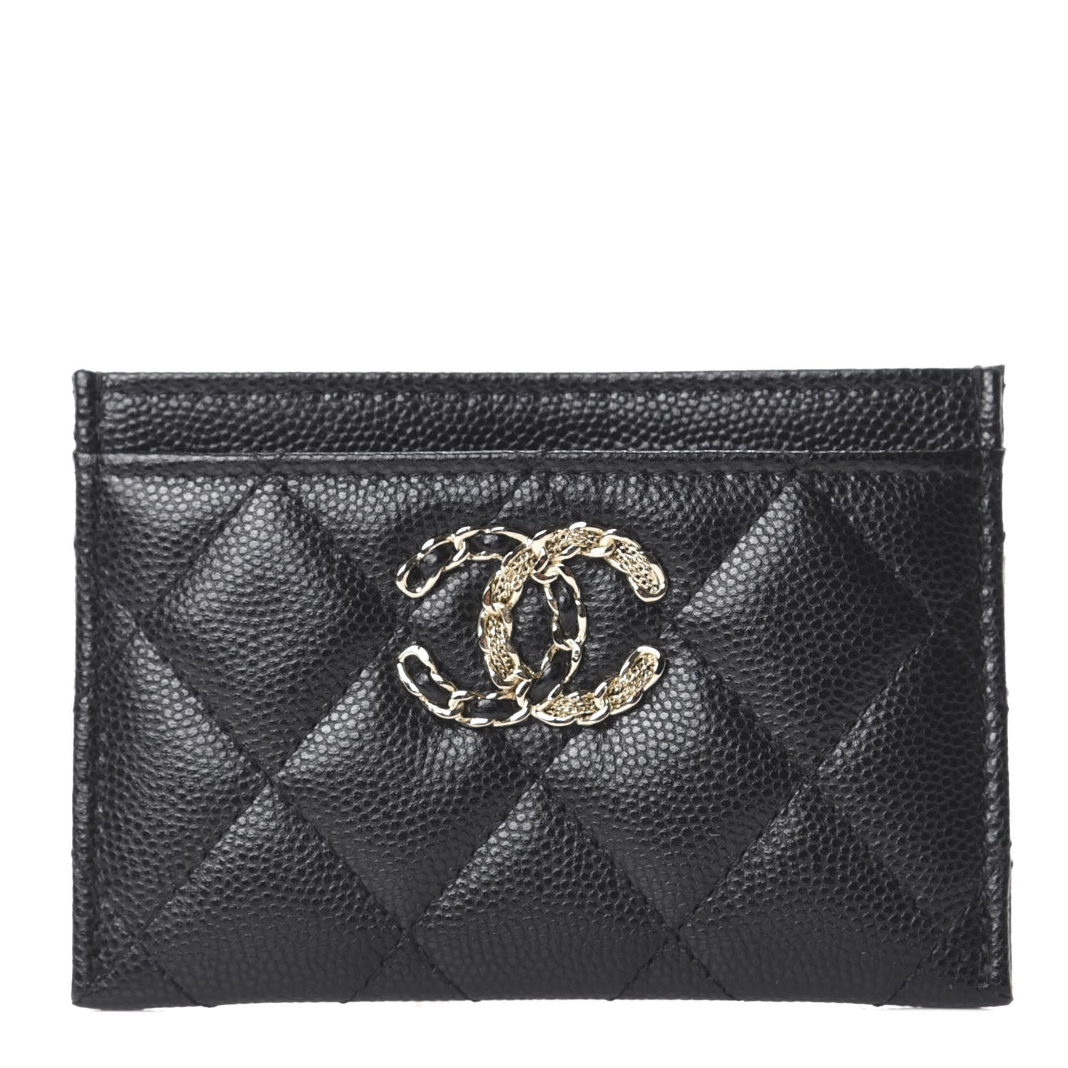 Chanel Caviar Quilted French New Wave Card Holder Black 1 of 12