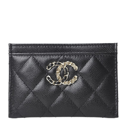 Chanel Caviar Quilted French New Wave Card Holder Black 1 of 12