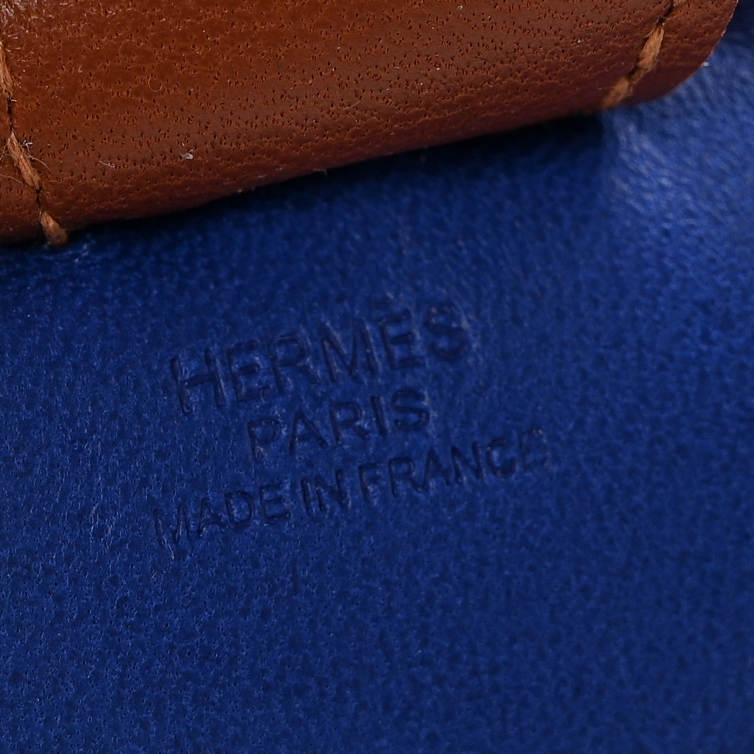 Hermes Milo Lambskin Grigri Rodeo Horse Bag Charm PM Fauve Blue Electrique Turquoise 3 of 4