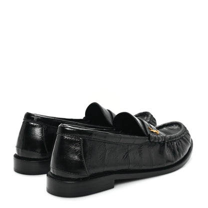 Saint Laurent Supple Eel Le 15 Loafer Penny Slippers 37.5 Black 5 of 10