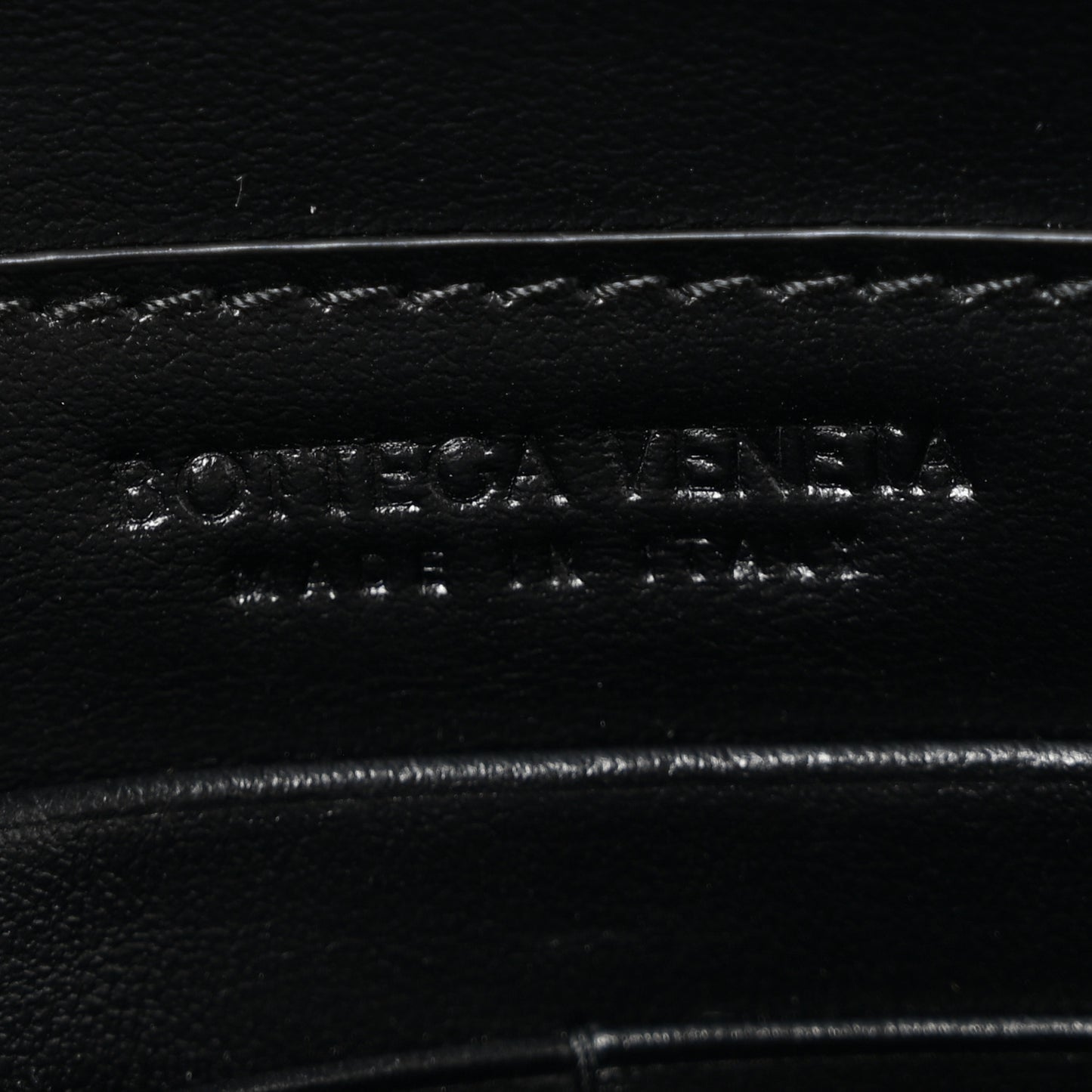 Nappa Intrecciato Small Flat Zip Pouch Black