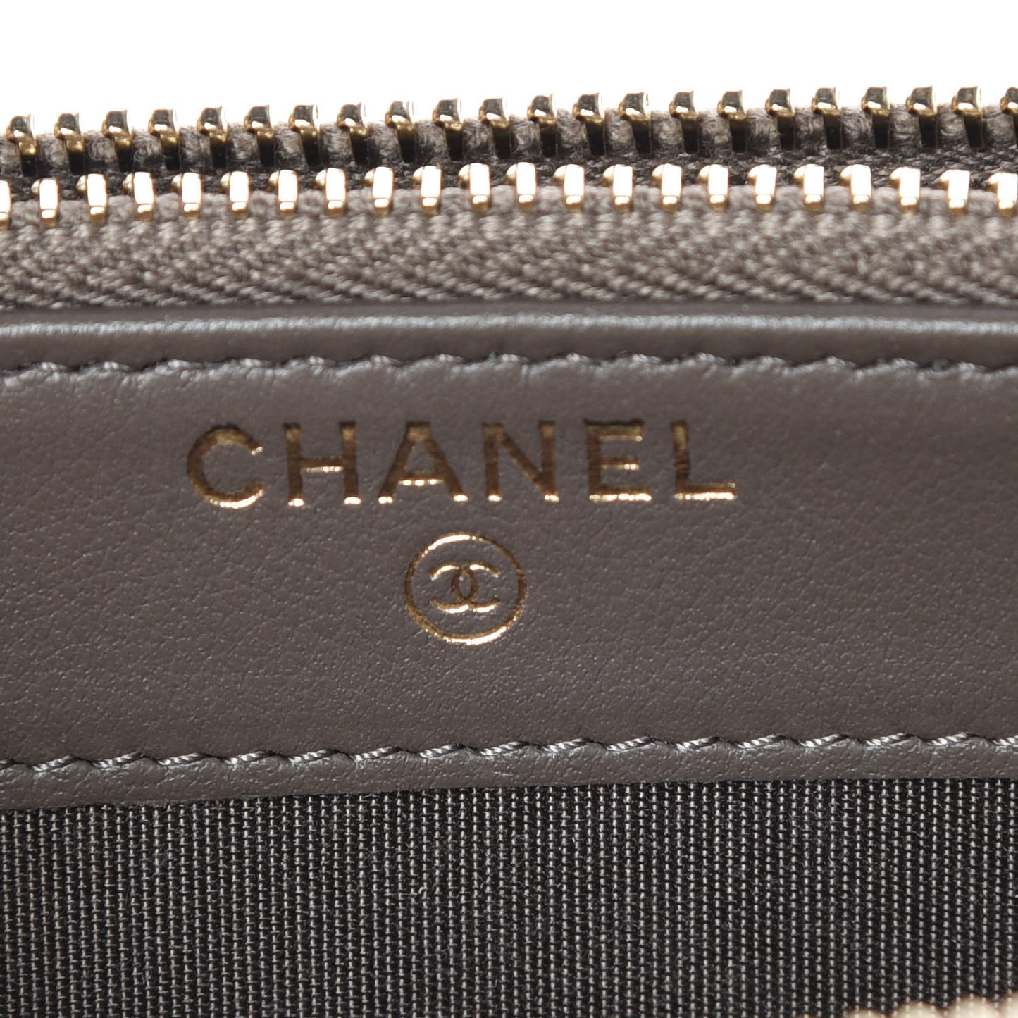 Calfskin Quilted Small Boy Clutch With Chain Khaki