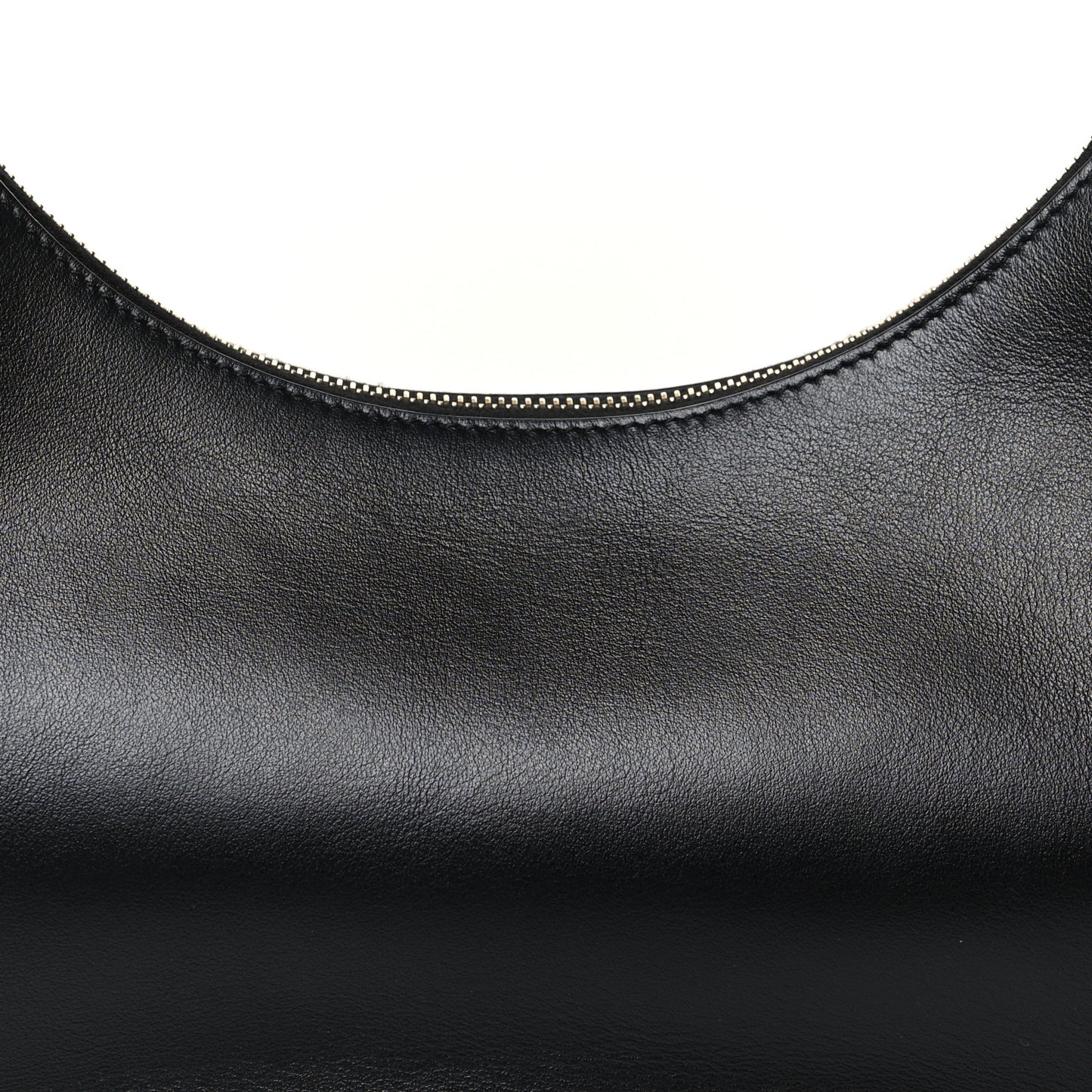 Vitello Grace Matte Whipstitch Small Fendigraphy Hobo Bag Black