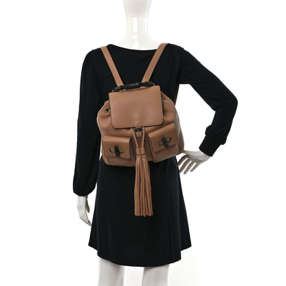 Gucci Cellarius Calfskin Medium Bamboo Backpack Camelia 2 of 9