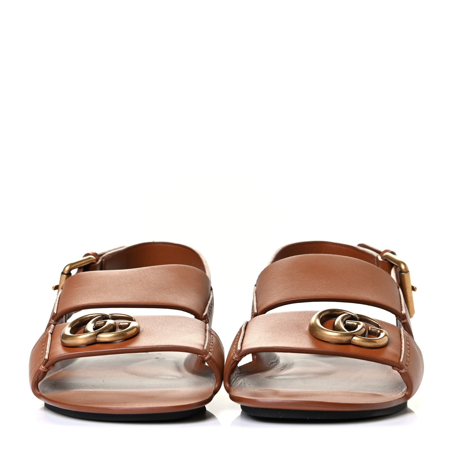 Calfskin Mens GG Marmont Slingback Sandals 9 Bright Cuir