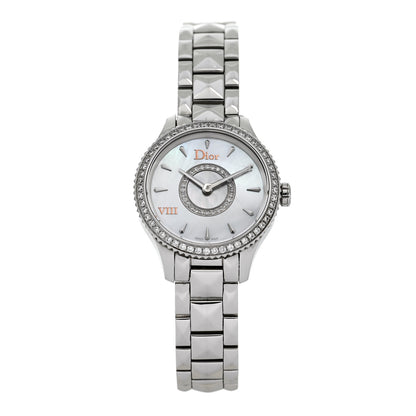 Christian Dior Stainless Steel Diamond Bezel 25mm Dior VIII Montaigne Quartz Watch 1 of 5