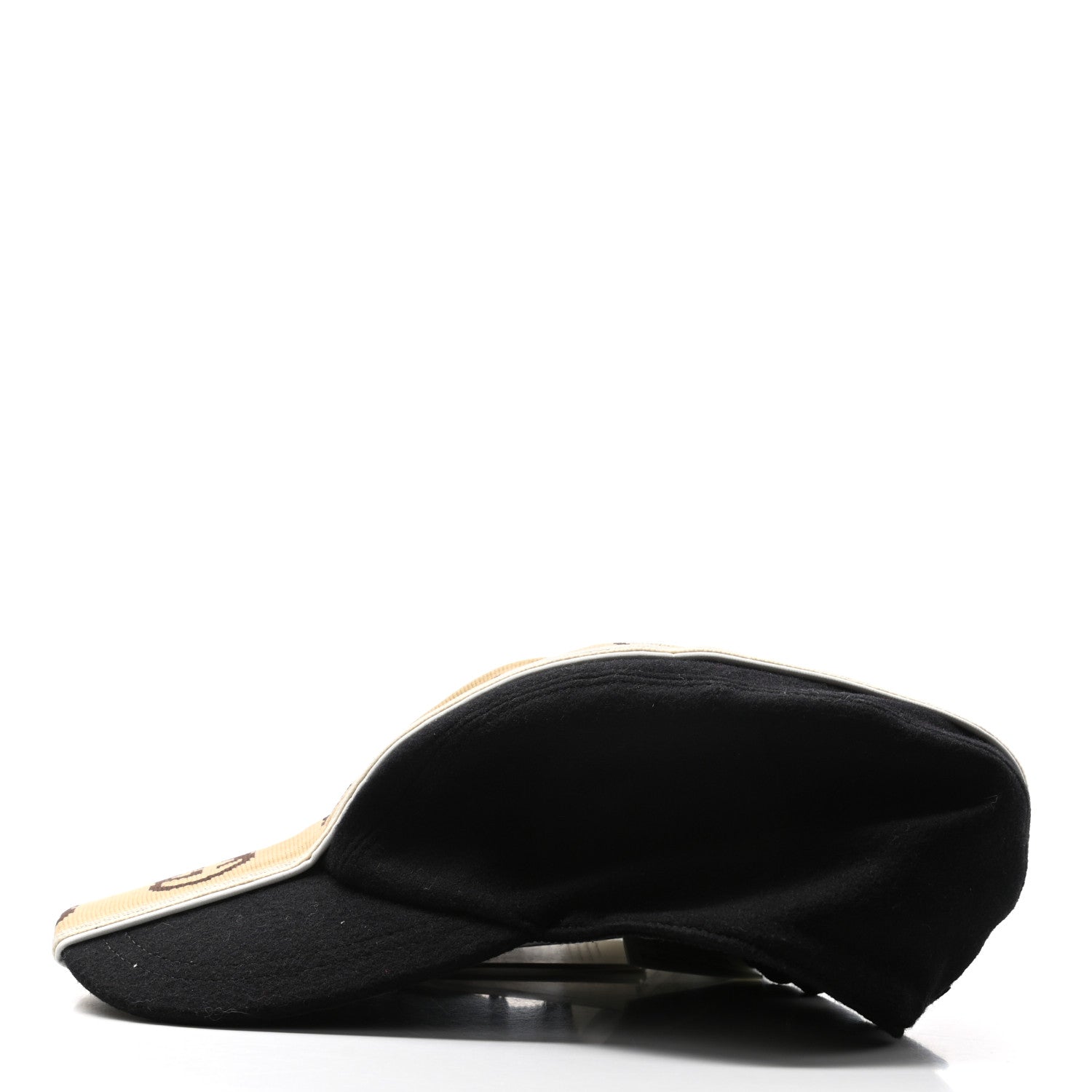 Gucci Wool Interlocking GG Stripe Baseball Hat Black 4 of 9