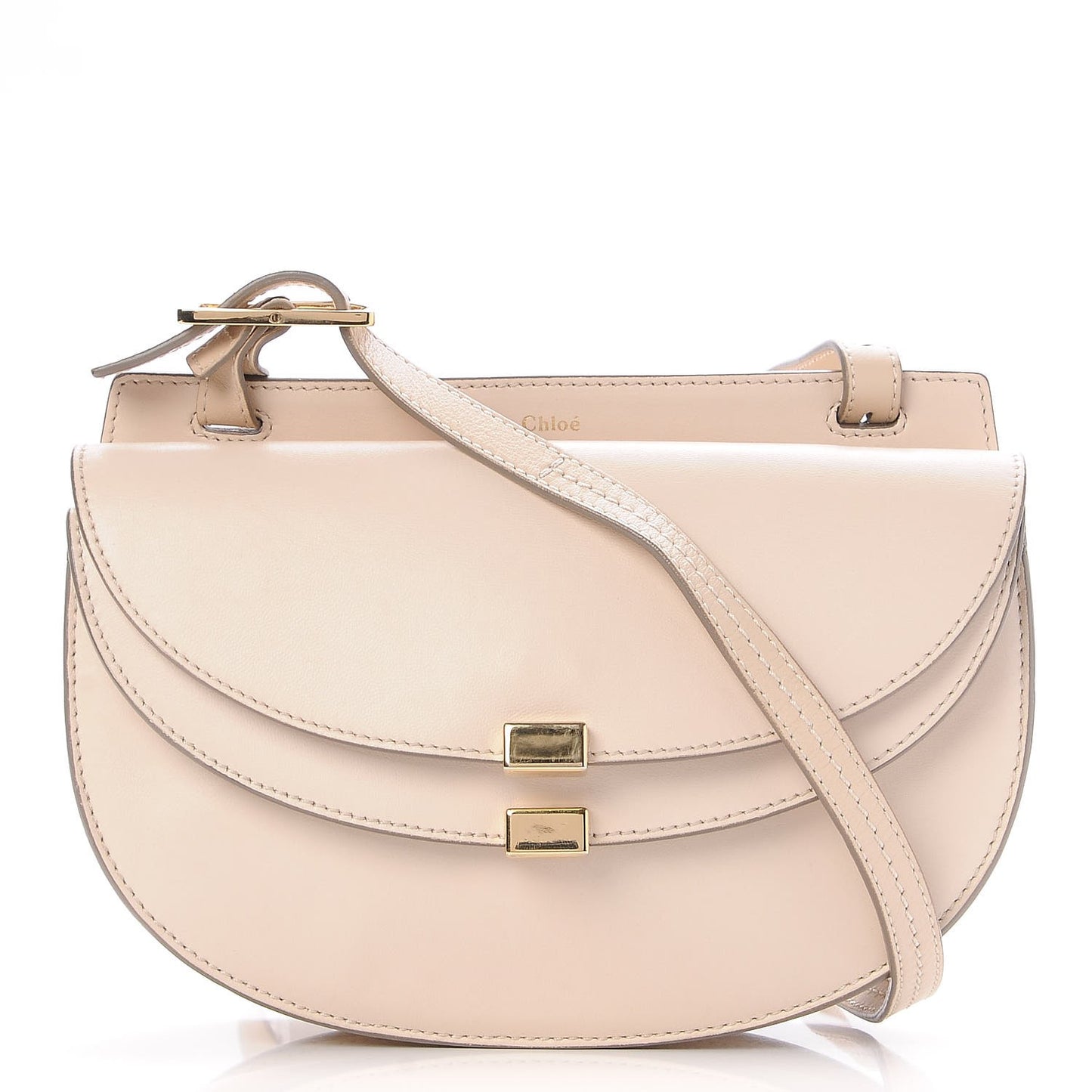 Calfskin Mini Georgia Crossbody Bag Abstract White