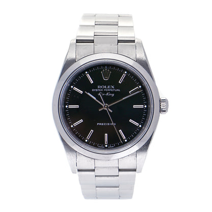 Rolex Stainless Steel 34mm Air-King Oyster Perpetual Precision Watch Black 14000 1 of 5