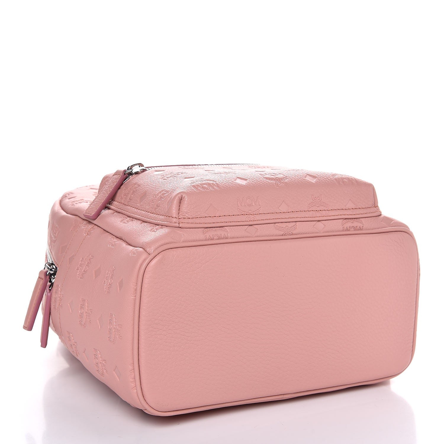 MCM Calfskin Ottomar Monogram Backpack Pink 4 of 8