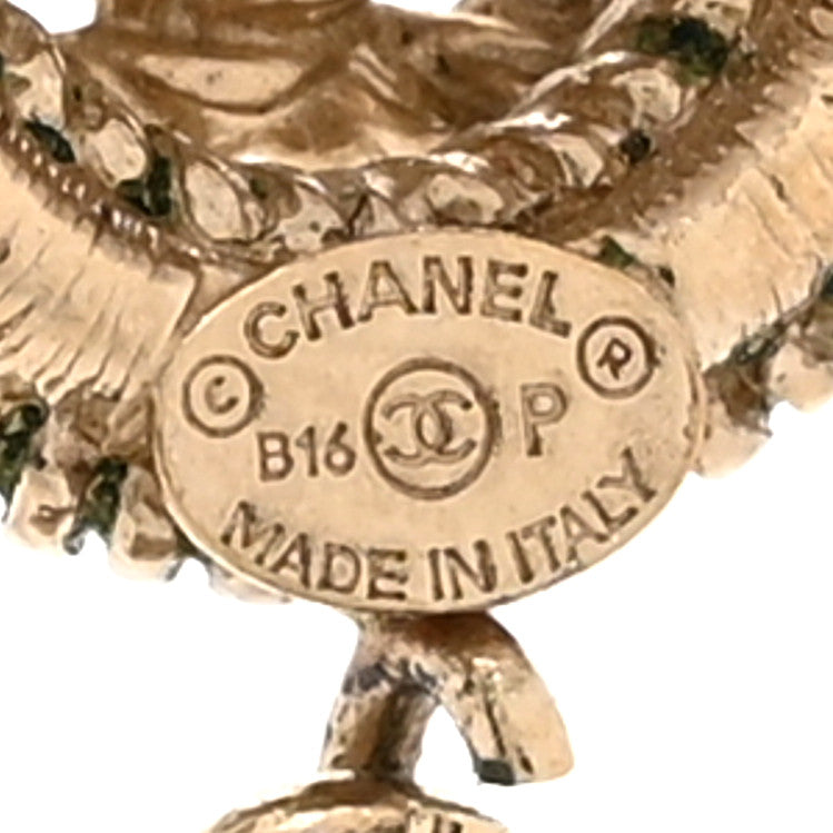 Chanel Chain CC Drop Earrings Gold 4 of 6