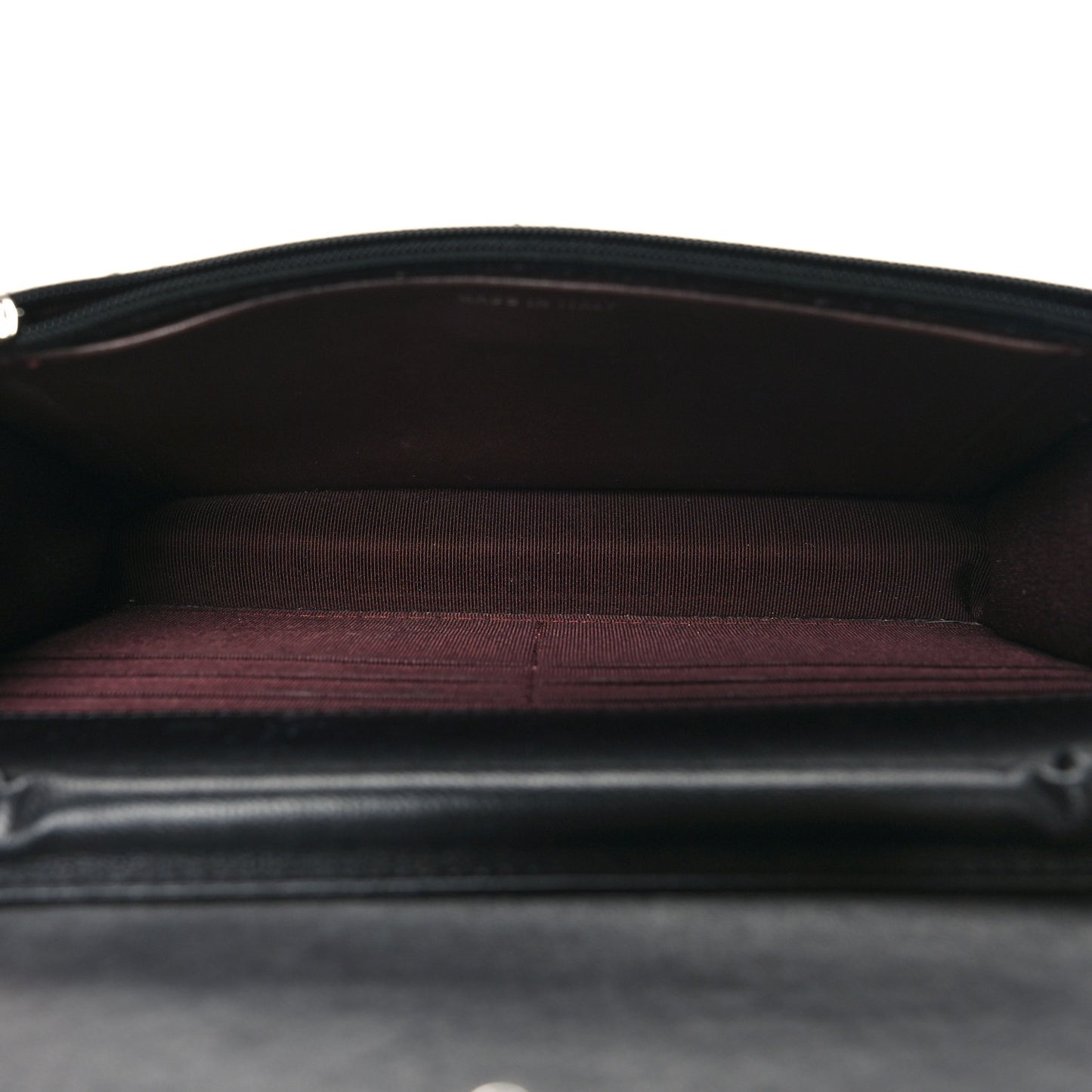Lambskin Quilted Wallet On Chain WOC Black
