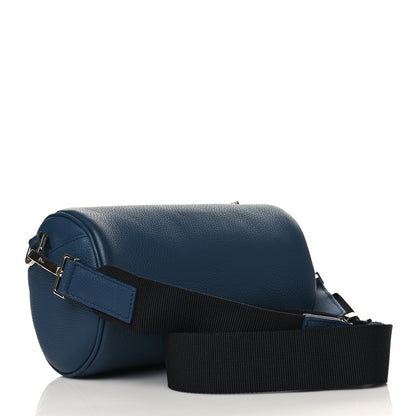Christian Dior HOMME Grained Calfskin Mens Roller Pouch Blue 2 of 5