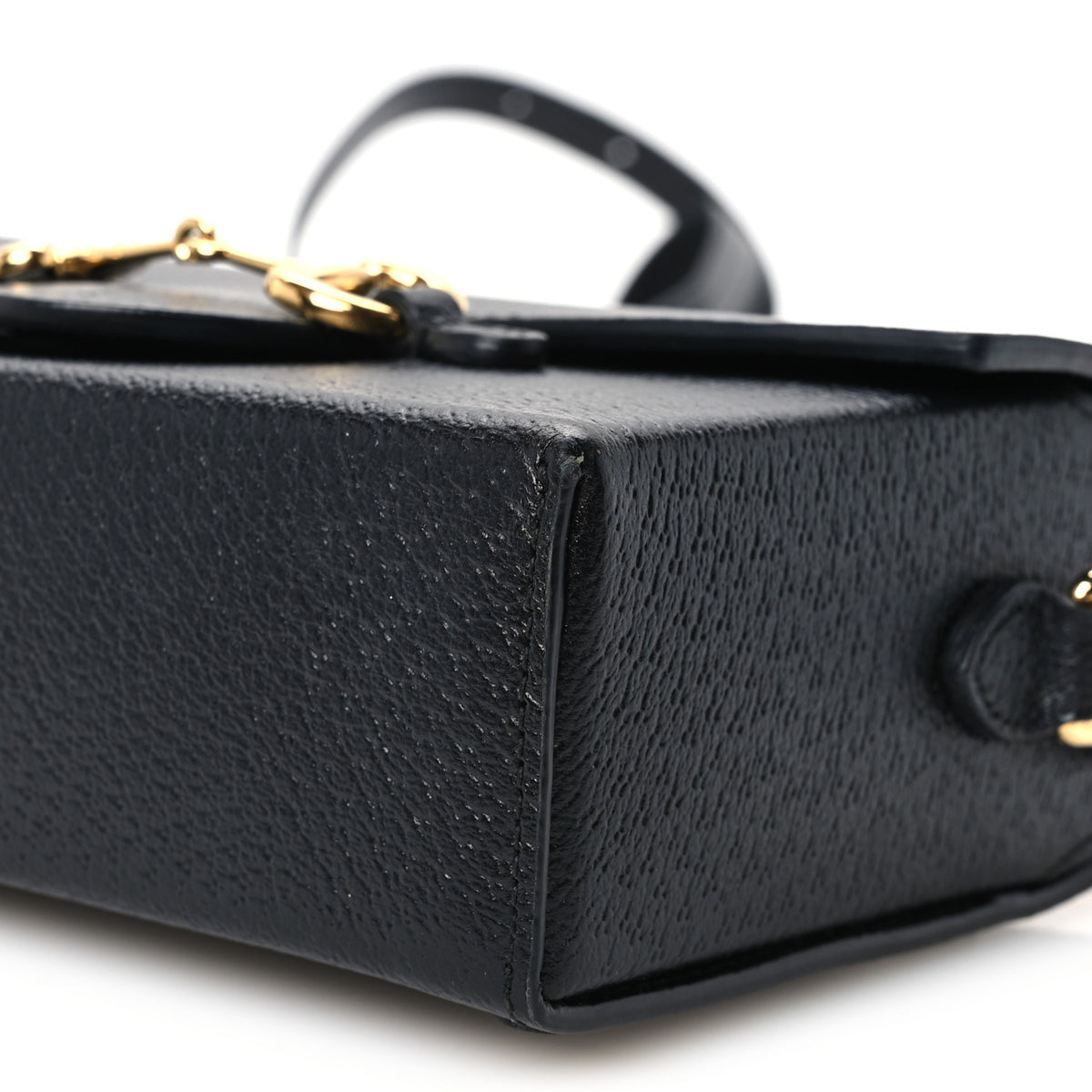 Gucci Calfskin Horsebit 1955 Shoulder Bag Black 10 of 11