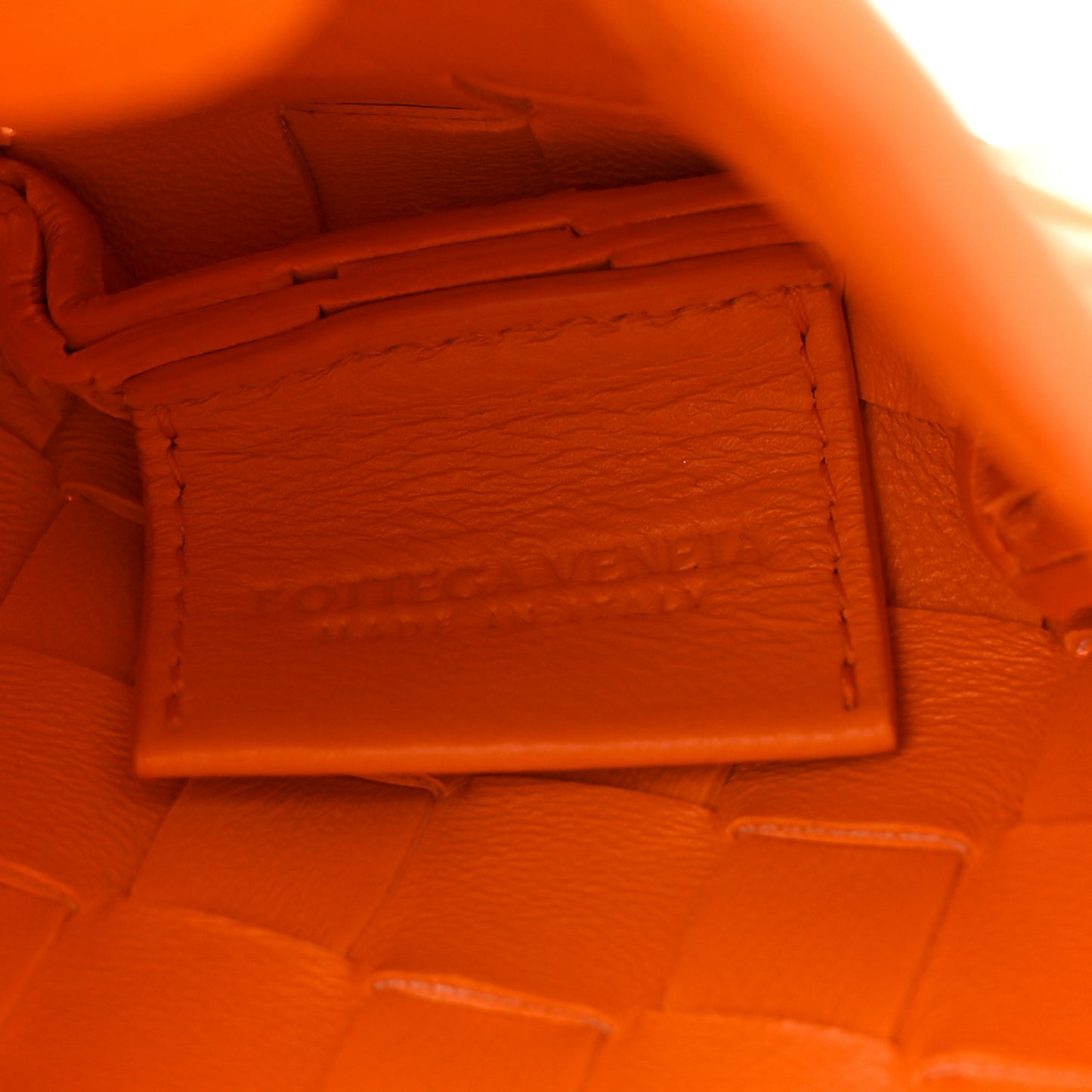 Nappa Intrecciato Mini Sardine Bag Papaya