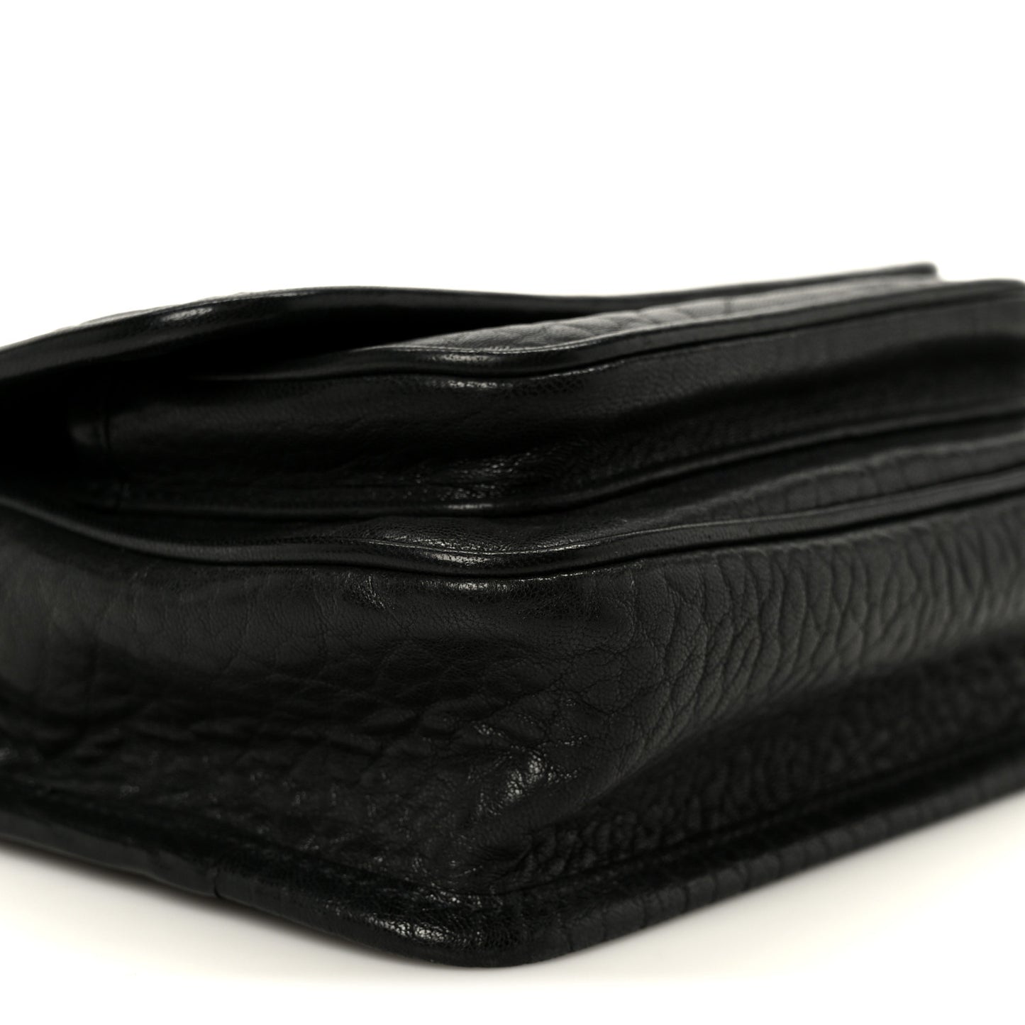 Grained Lambskin Monogram Mini Niki Chain Satchel Black