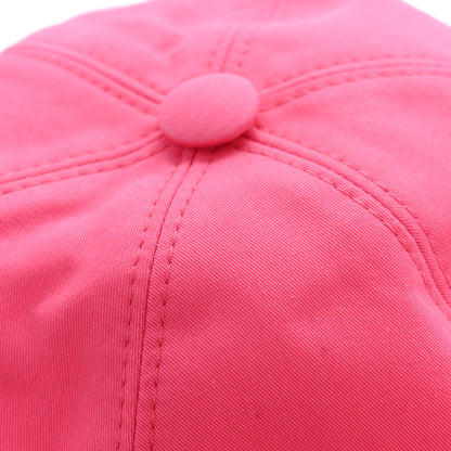 Chanel Cotton CC Cap Hat Fuchsia Orange 11 of 11