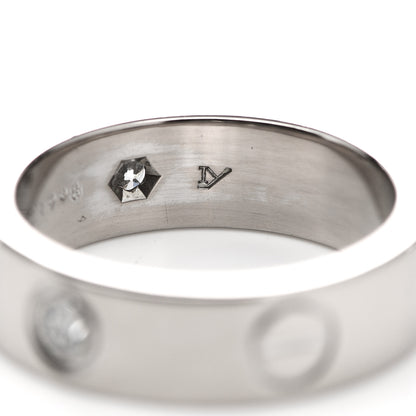 Cartier 18K White Gold 3 Diamond 5.5mm LOVE Ring 52 6 6 of 6