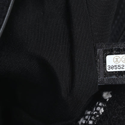 Chanel Tweed Quilted Large Chanel 19 Flap Black White 7 of 10