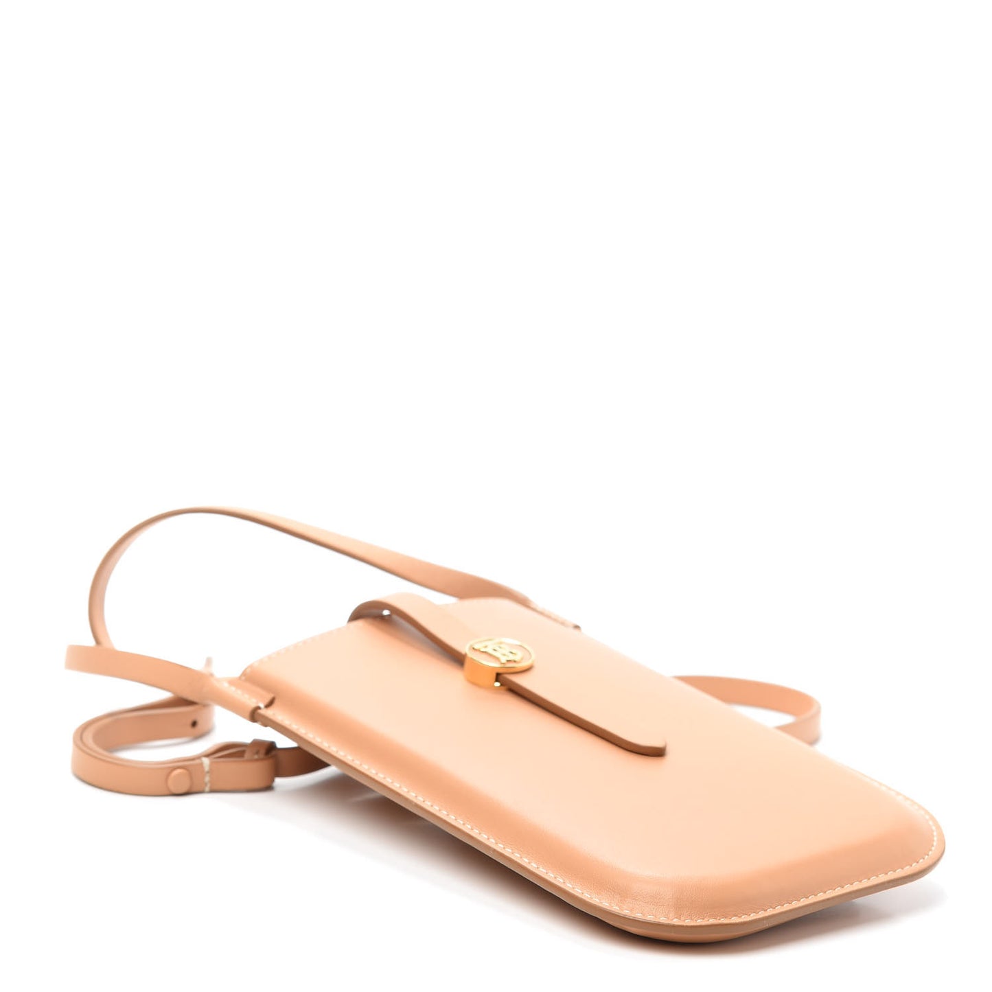 Calfskin Anne Phone Case With Strap Warm Sand