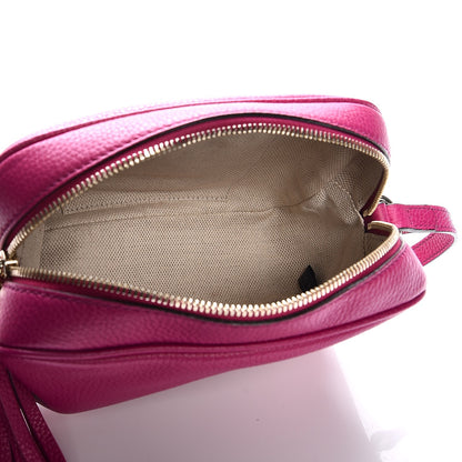 Gucci Pebbled Calfskin Small Soho Disco Bag Bright Bougainvillea 5 of 7