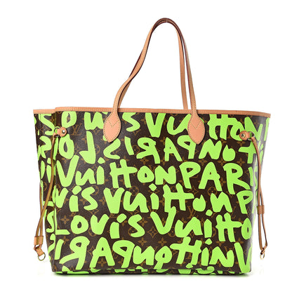 Louis Vuitton Monogram Graffiti Neverfull GM Green 1 of 10