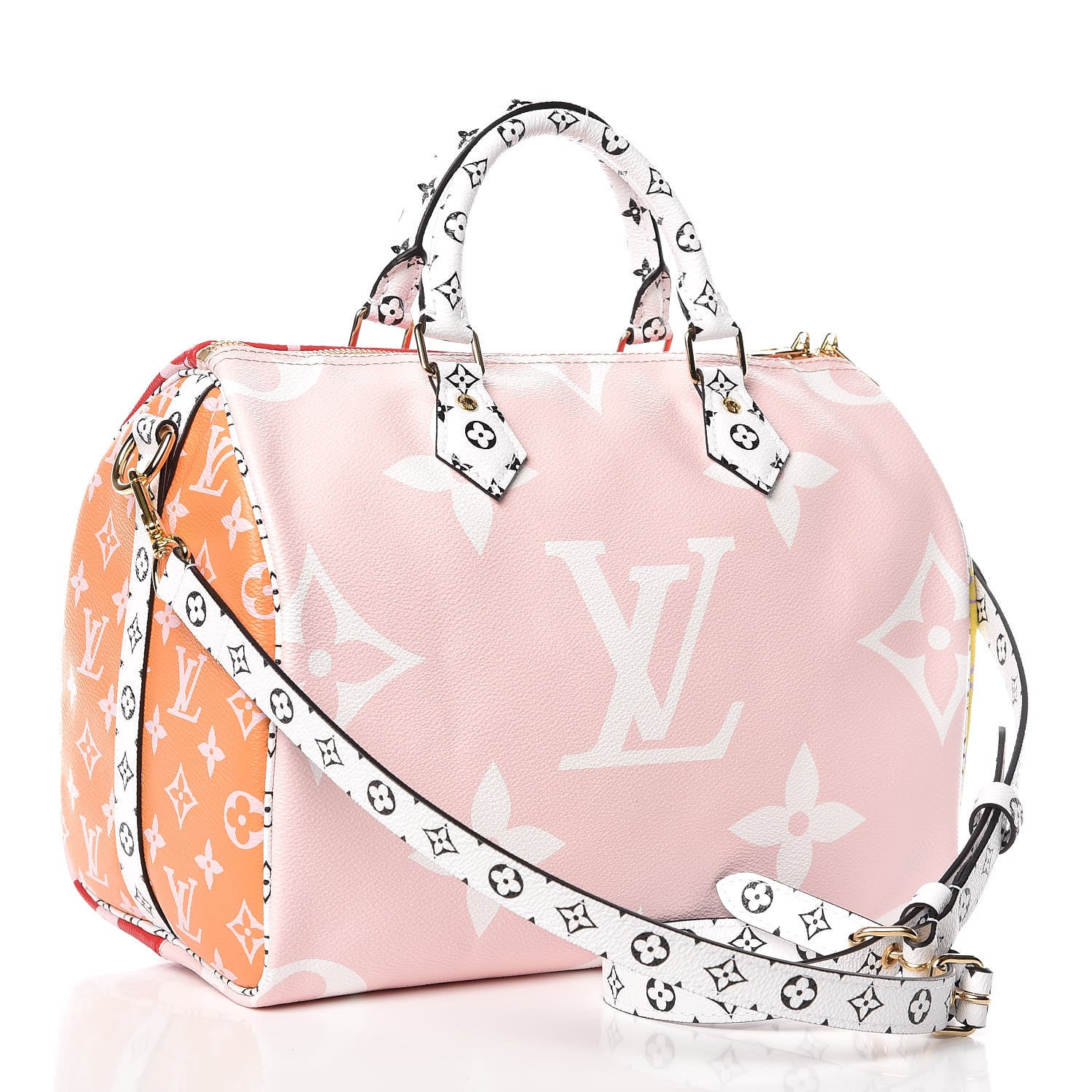 Louis Vuitton Monogram Giant Speedy Bandouliere 30 Rouge 4 of 12