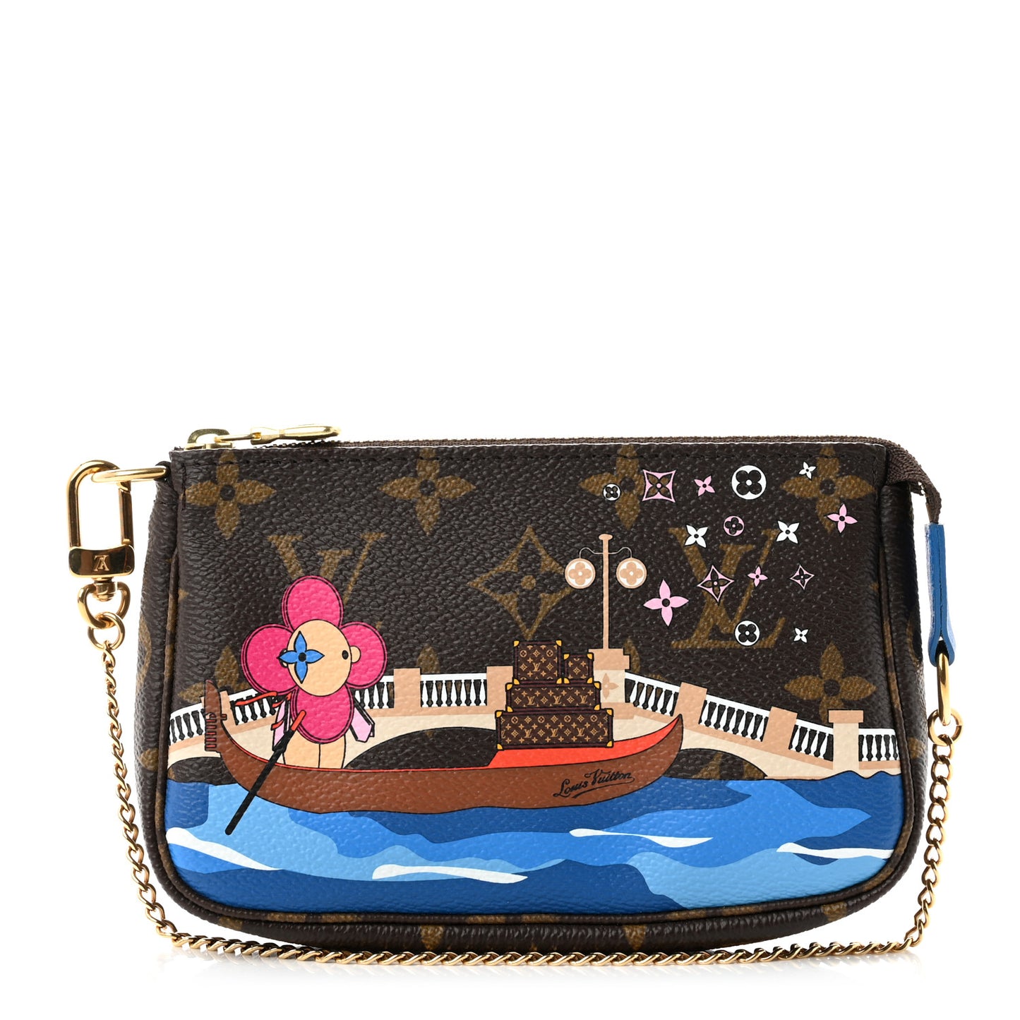 Monogram 2019 Christmas Animation Mini Venice Pochette Accessories Blue