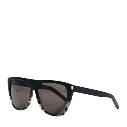 Saint Laurent Flat Top SL1 026 Sunglasses Black Tortoise 1 of 9