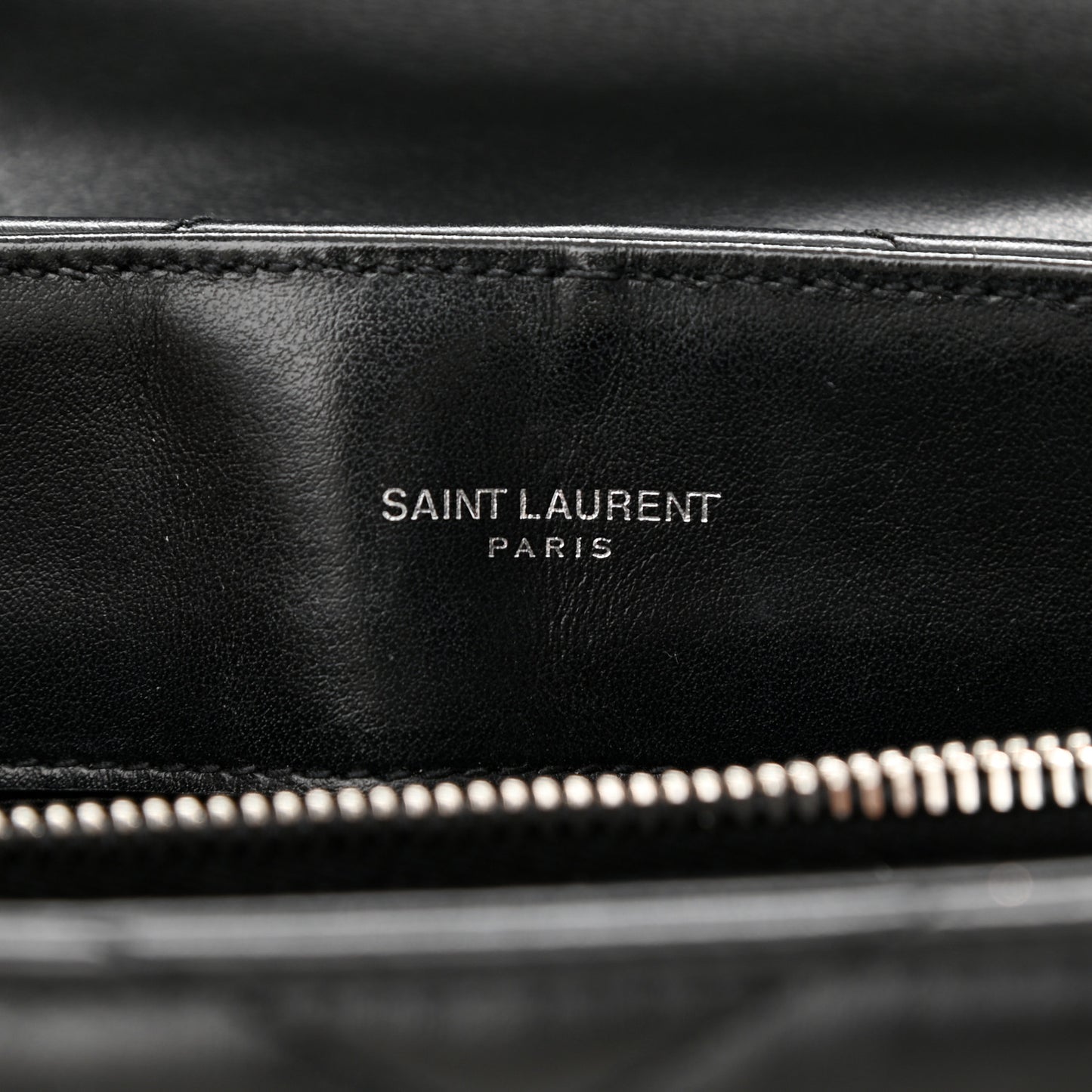 Calfskin Y Quilted Monogram Medium Loulou Chain Satchel Black