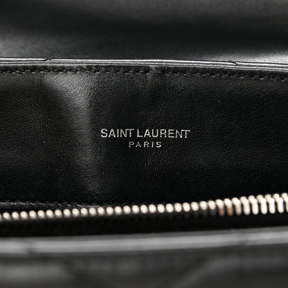 Saint Laurent Calfskin Y Quilted Monogram Medium Loulou Chain Satchel Black 6 of 15