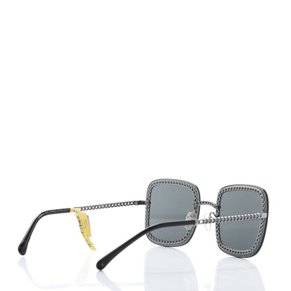 Chanel Chain Square Sunglasses 4244 Black 4 of 8