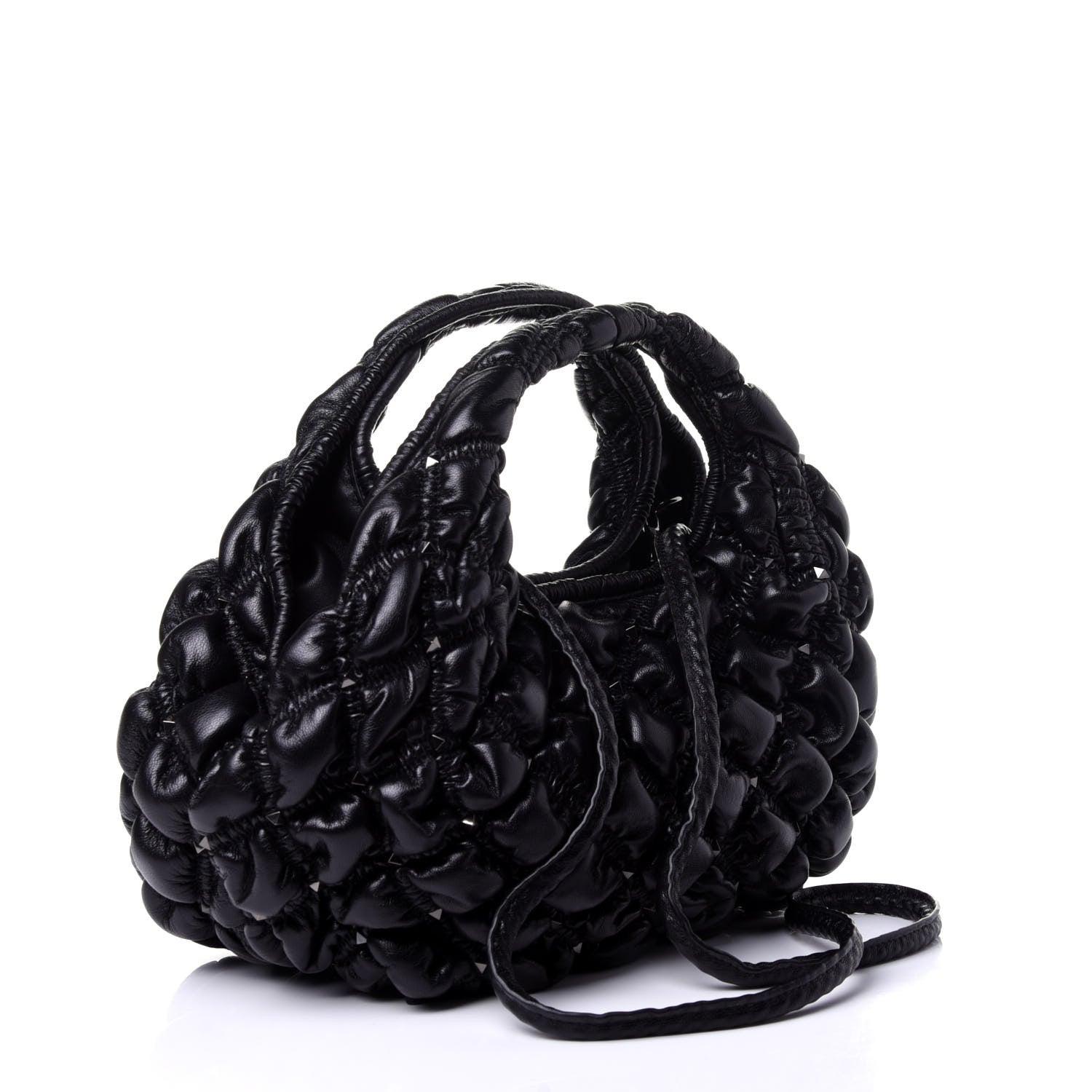 Valentino Garavani Nappa Small Spikeme Hobo Bag Black 4 of 10