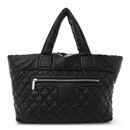 Chanel Nylon Quilted Large Coco Cocoon Tote   Black 1 of 10