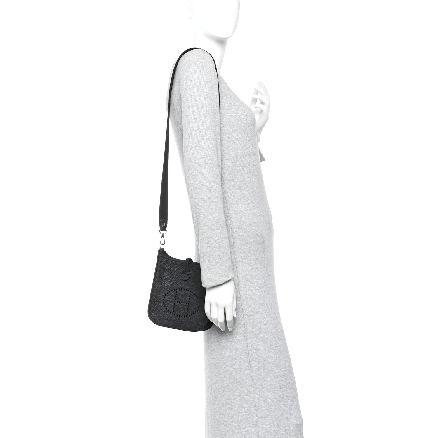 Hermes Taurillon Clemence Evelyne TPM Black 2 of 11