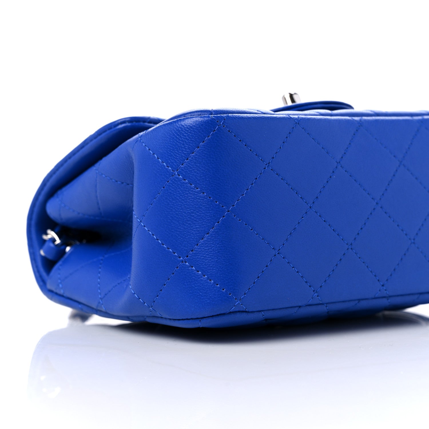 Chanel Lambskin Quilted Mini Square Flap Blue 7 of 9
