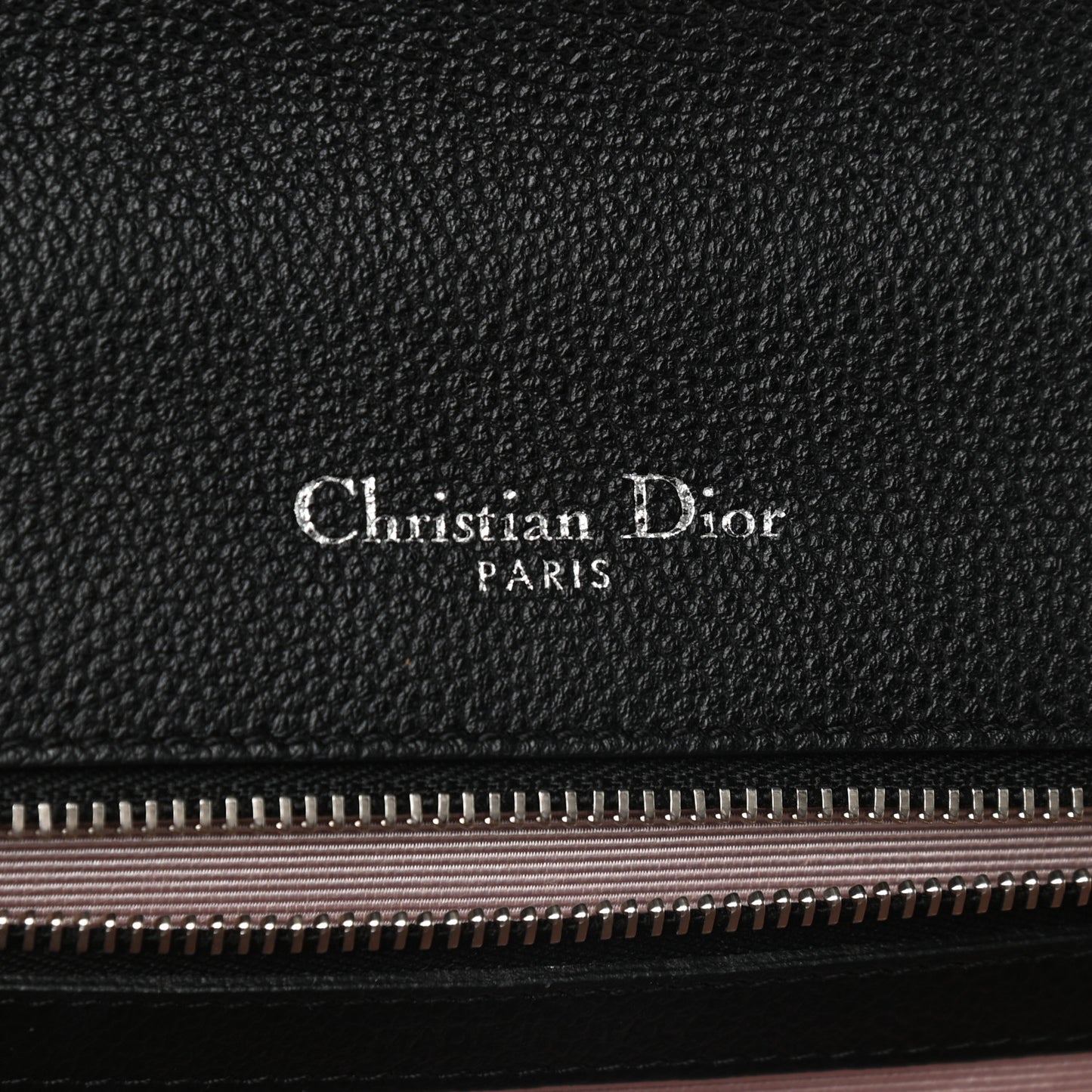 Grained Calfskin Small Diorama Flap Bag Black