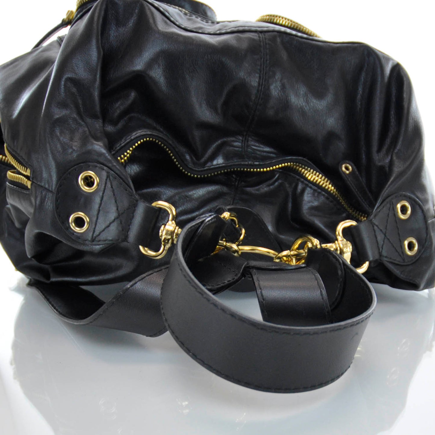 Leather Large Darwin Convertible Backpack Black