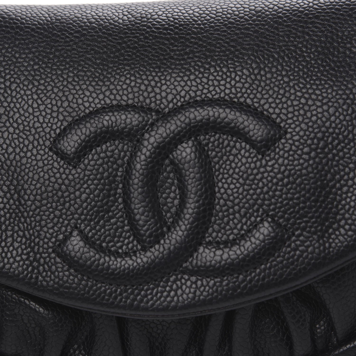 Chanel Caviar Half Moon Wallet On Chain WOC Black 11 of 13