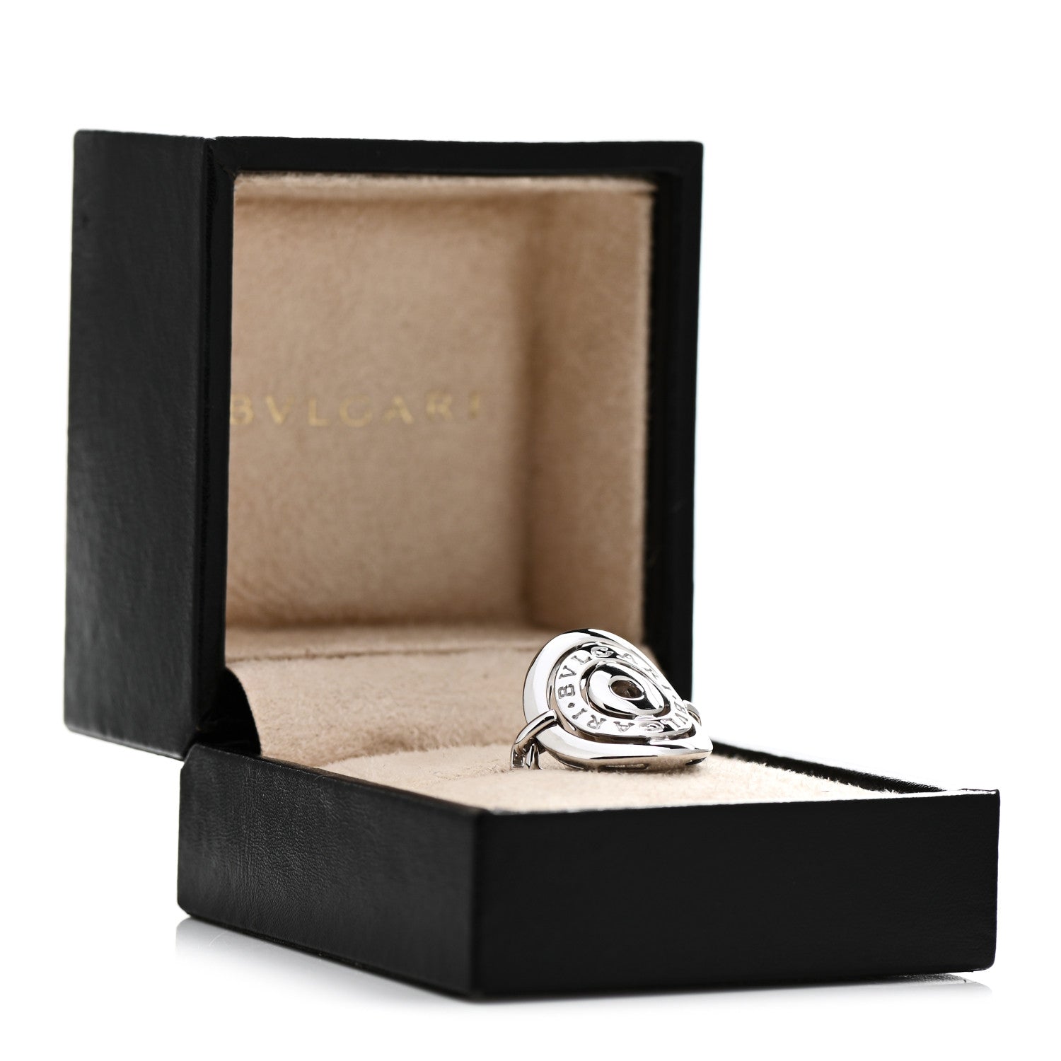 Bulgari 18K White Gold Astrale Cerchi Ring 53 6.5 7 of 7