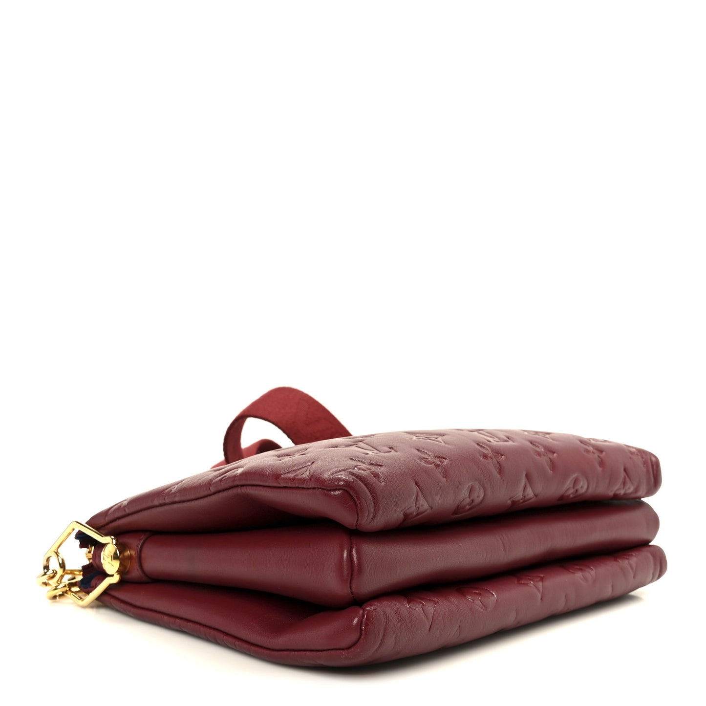 Lambskin Embossed Monogram Coussin PM Wine