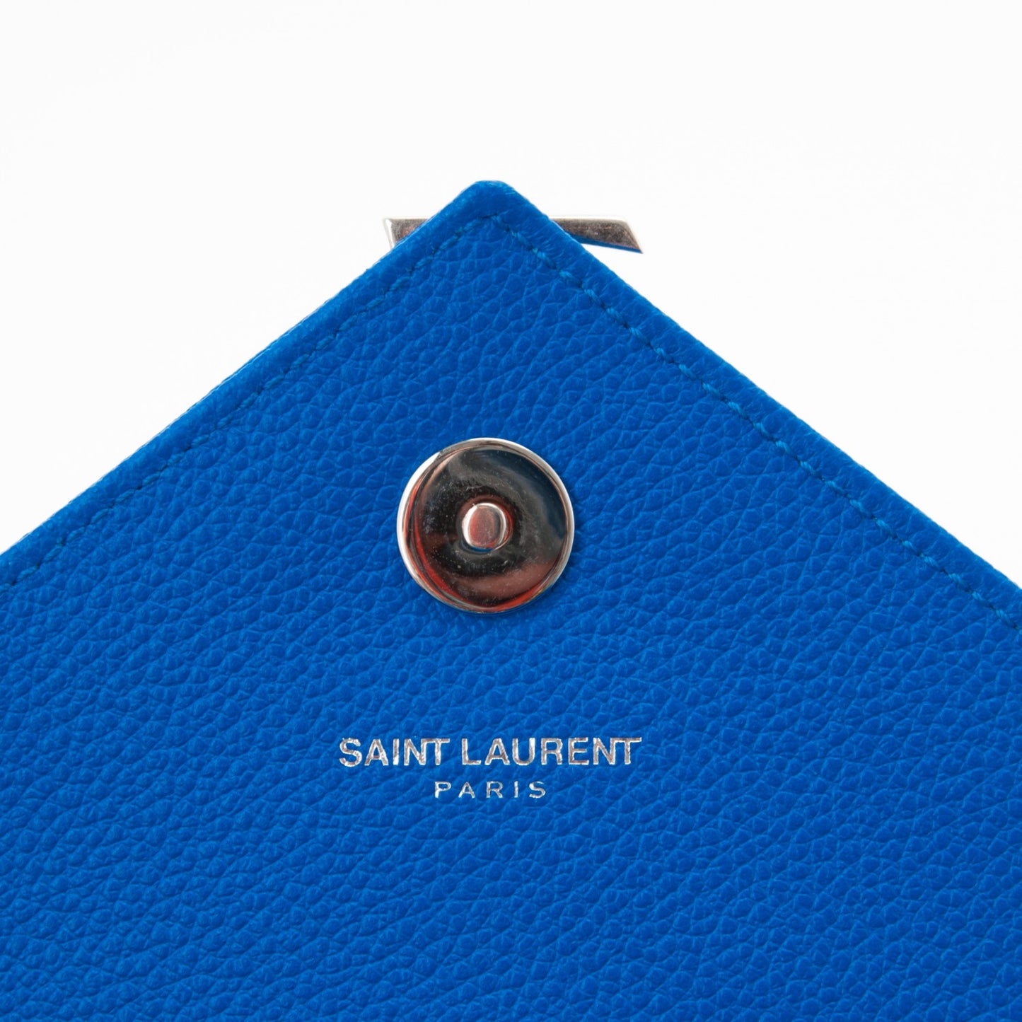 Grained Calfskin Matelasse Chevron Monogram Classic Baby Chain Bag Royal Blue