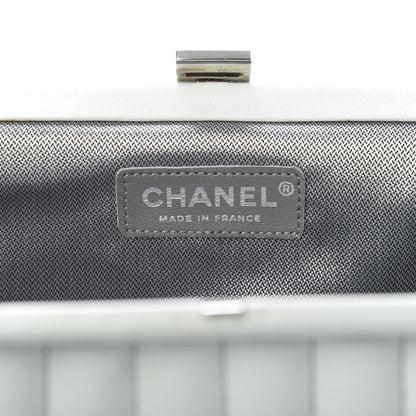 Chanel Lambskin Vertical Quilted Mademoiselle Clutch Light Green 8 of 9