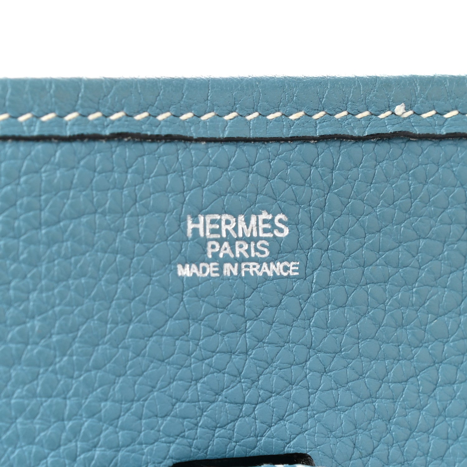 Hermes Taurillon Clemence Evelyne PM Blue Jean 6 of 11