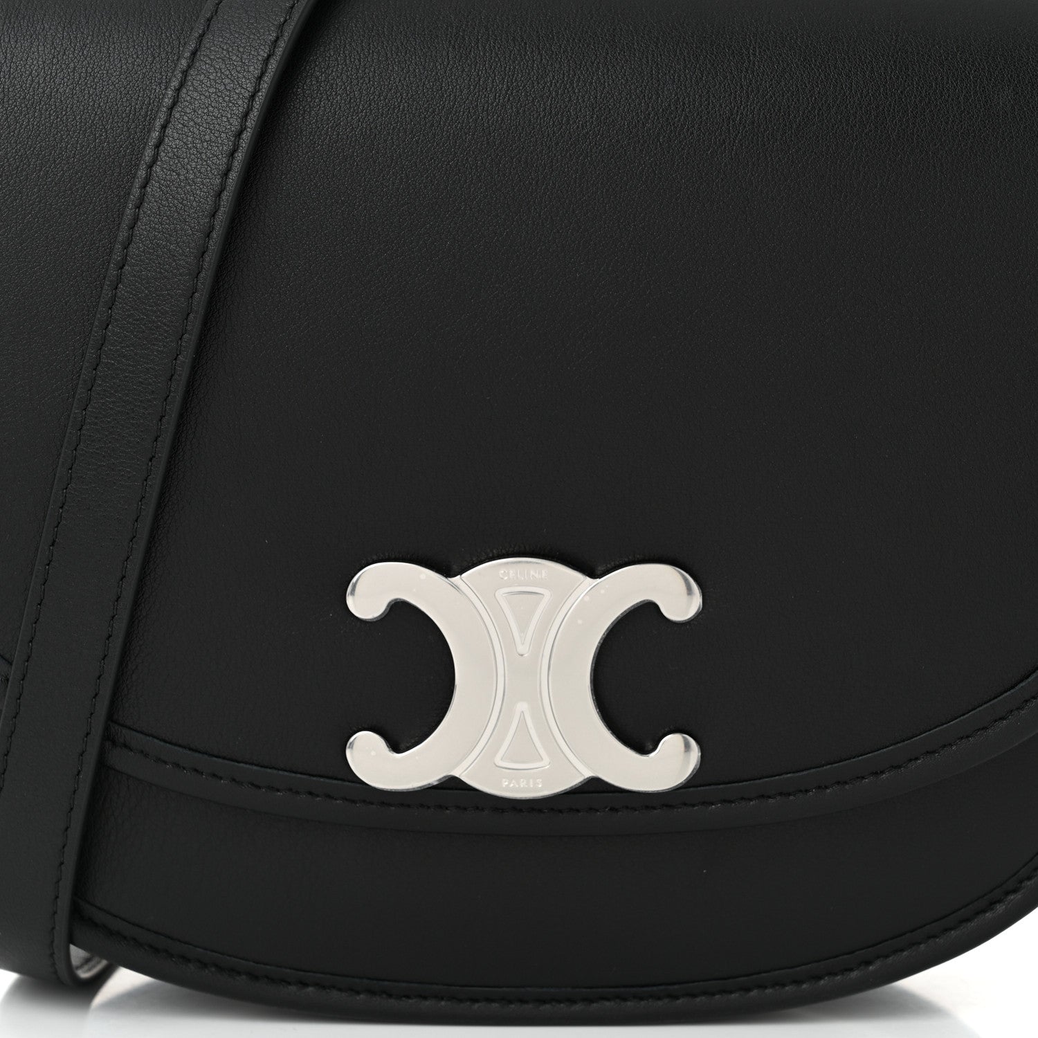 Celine Supple Calfskin Medium Triomphe Besace Black 7 of 9