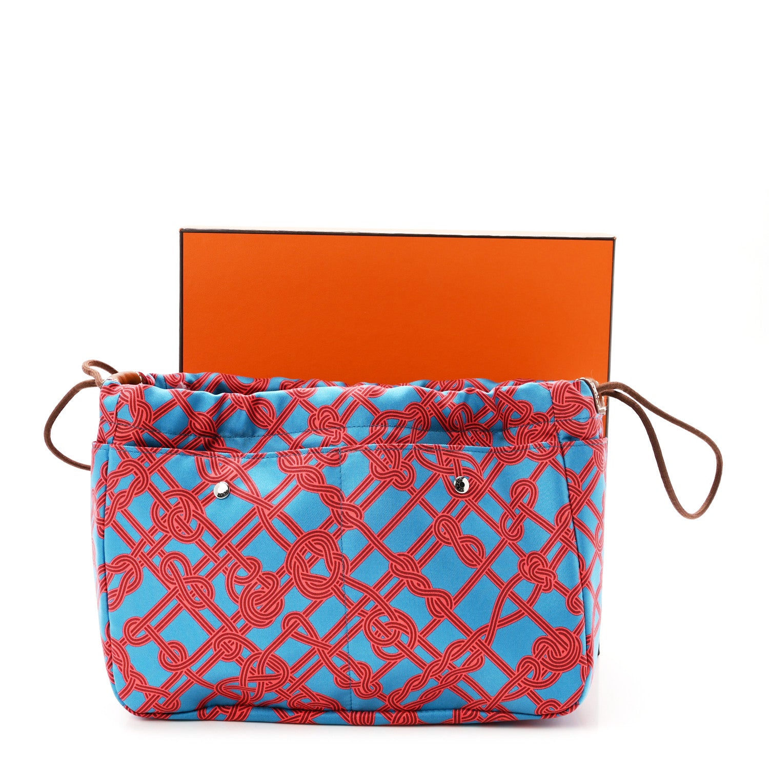 Hermes Silk Barenia Noeud Marin Fourbi 25 MM Pouch Rouge de Coeur Fauve 7 of 7