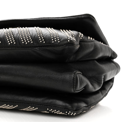 Salvatore Ferragamo Calfskin Studded Gelly Bag Black 9 of 9