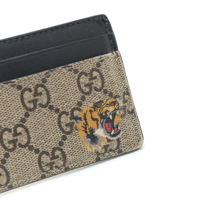 Gucci GG Supreme Monogram Tiger Print Card Holder Black 8 of 8