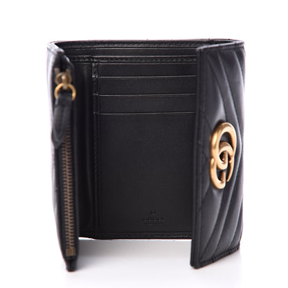 Gucci Calfskin Matelasse GG Marmont Wallet Black 4 of 10